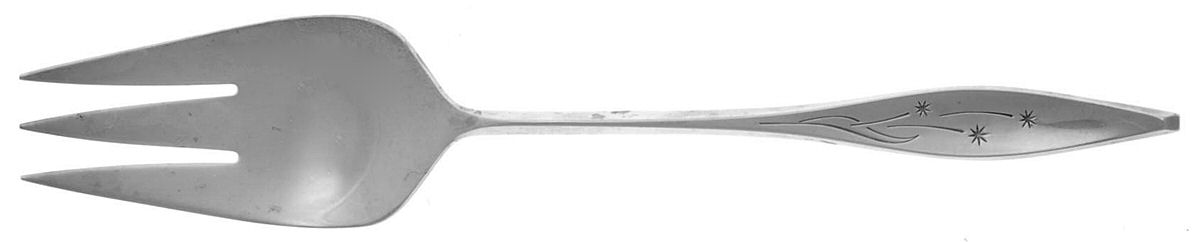 Star (Sterling, 1960) Medium Solid Cold Meat Serving Fork by Reed & Barton-1