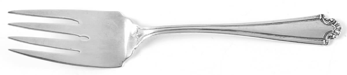 St. George (Sterling, 1918) Small Solid Cold Meat Serving Fork by Reed & Barton-1