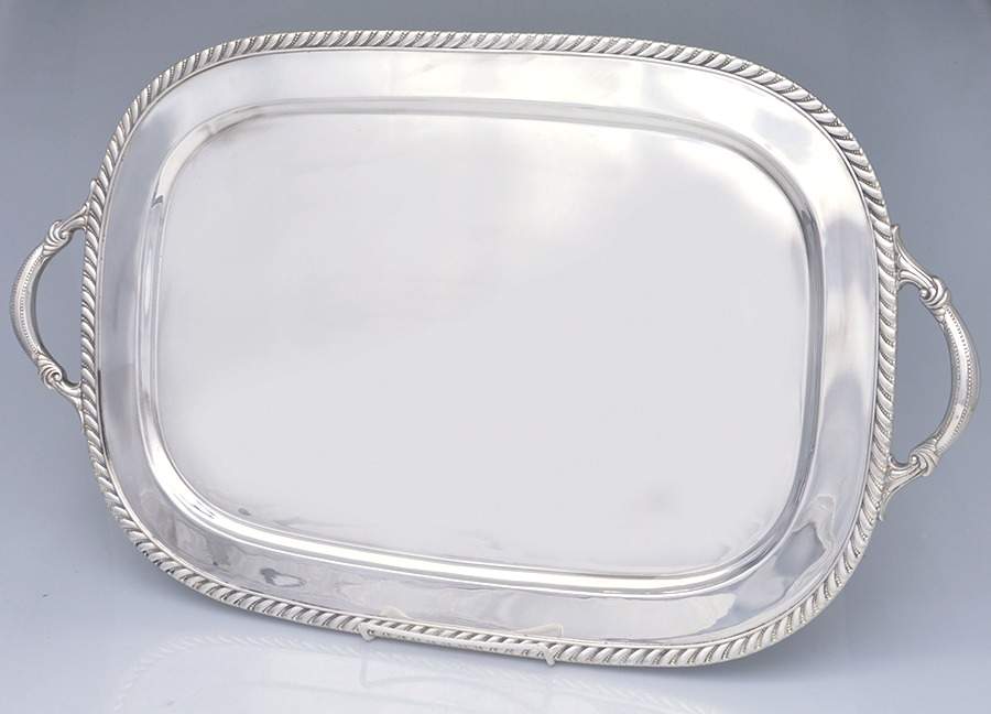 Stratford (Sterling, Hollowware) Large Waiter Tray by Reed & Barton-1