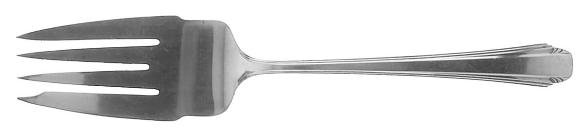 Stylist (Silverplate, 1931) Large Solid Cold Meat Serving Fork by Reed & Barton-1