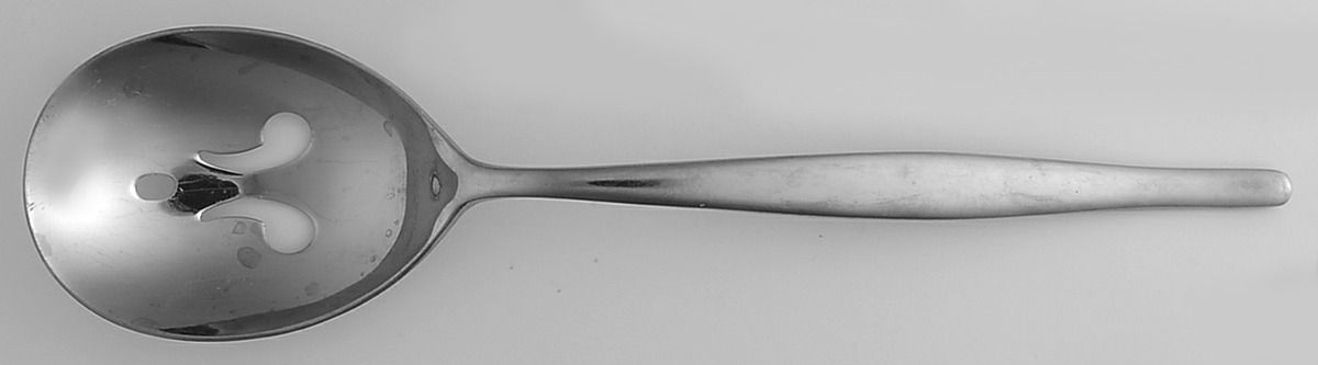 Sugarbush (Stainless) Pierced Tablespoon (Serving Spoon) by Reed & Barton-1