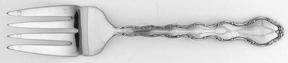 Summertime (Stainless, 1979) Medium Solid Cold Meat Serving Fork by Reed & Barton-1
