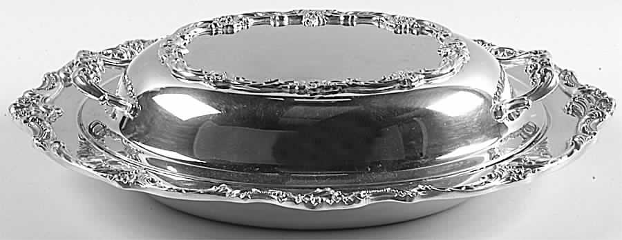 Tara Hall (Silverplate, Holloware) Double Vegetable Bowl by Reed & Barton-1