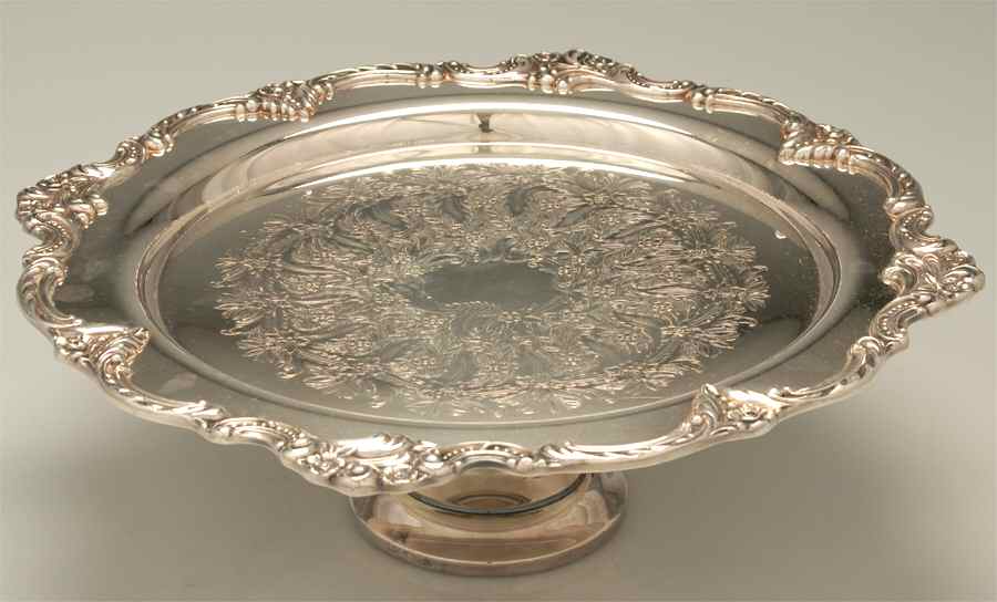 Tara Hall (Silverplate, Holloware) 15" Cake Stand by Reed & Barton-1