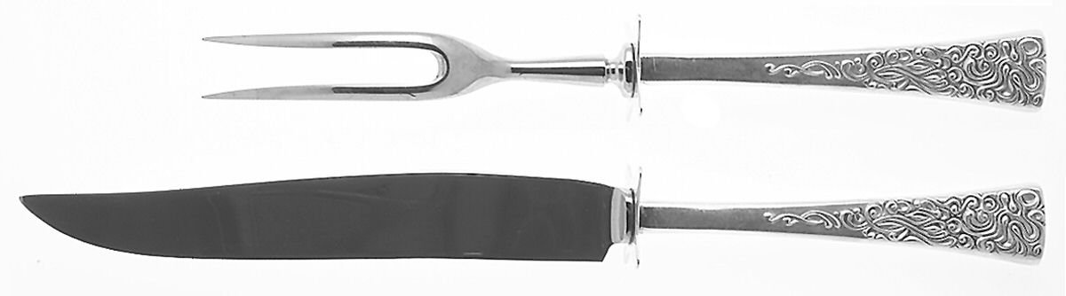 Tapestry (Sterling, 1964) Small Steak 2-Piece Carving Set w/Stainless Blade by Reed & Barton-1