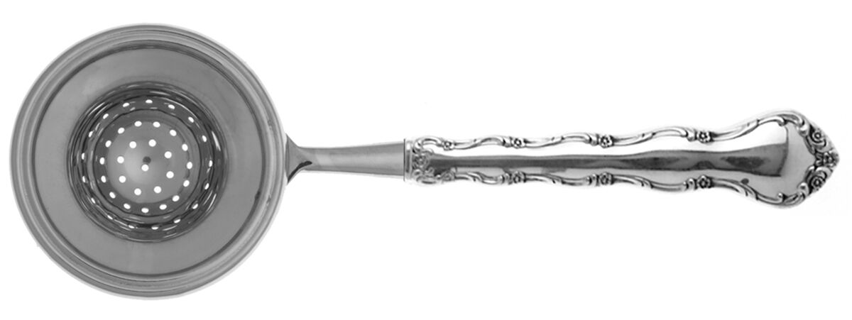 Tara (Sterling, 1955, No Monograms) Tea Strainer Overcup Serving-Stainless Bowl HC by Reed & Barton-1