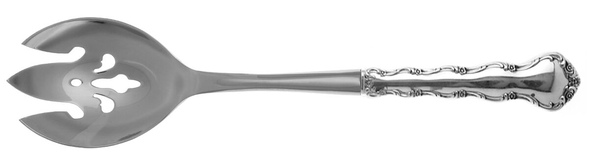 Tara (Sterling, 1955, No Monograms) Salad Serving Fork with Stainless Prongs HC by Reed & Barton-1