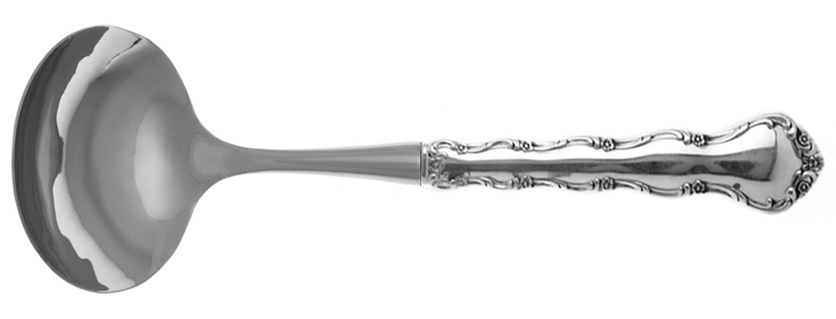 Tara (Sterling, 1955, No Monograms) Gravy Ladle with No Spout Stainless Bowl HC by Reed & Barton-1