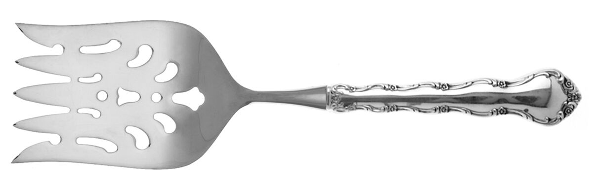 Tara (Sterling, 1955, No Monograms) Fish Serving Fork with Stainless Tines HC by Reed & Barton-1
