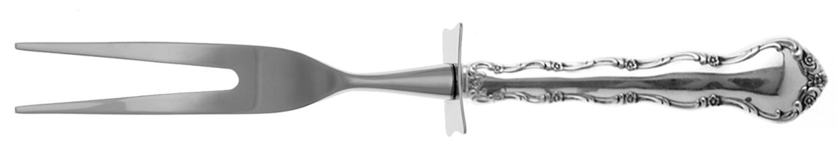 Tara (Sterling, 1955, No Monograms) Carving Fork Small with Stainless Prongs HC by Reed & Barton-1