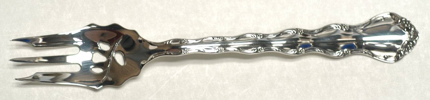 Tara (Sterling, 1955, No Monograms) Pickle Fork Pierced with Short Handle HC by Reed & Barton-1