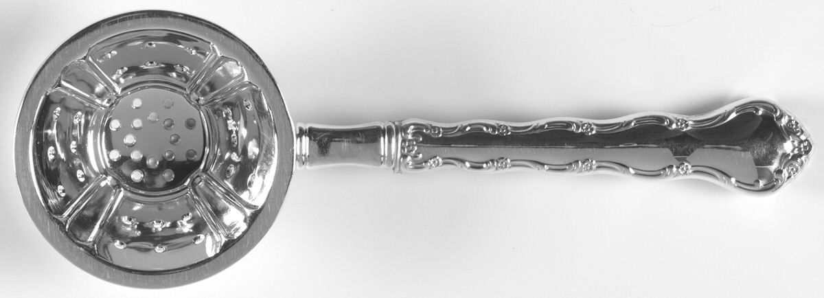 Tara (Sterling, 1955, No Monograms) Individual Overcup Tea Strainer with Silverplate Bowl by Reed & Barton-1