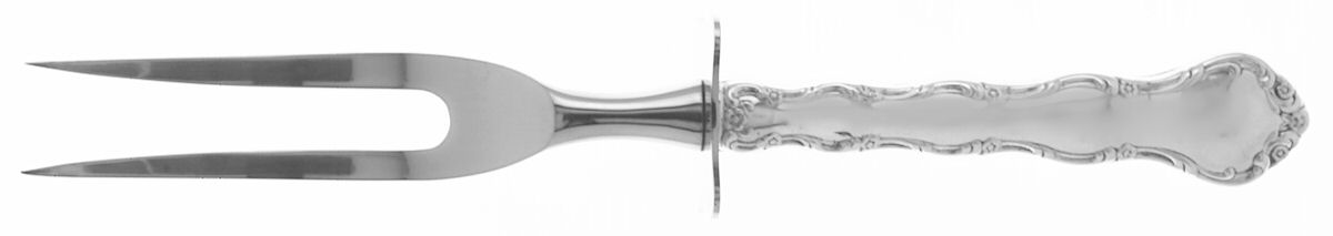 Tara (Sterling, 1955, No Monograms) Small Steak Carving Fork with Stainless Prongs by Reed & Barton-1