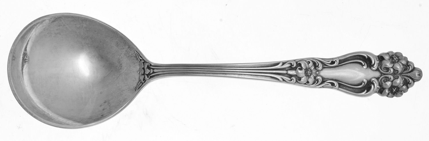 Tiger Lily (Silverplate, 1901) Round Bowl Soup Spoon (Bouillon) by Reed & Barton-1