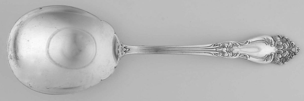 Tiger Lily (Silverplate, 1901) Medium Solid Berry/Casserole Spoon by Reed & Barton-1