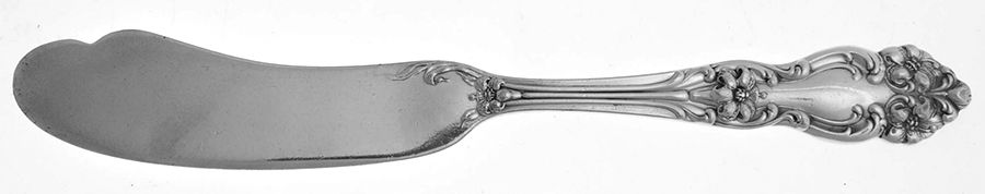 Tiger Lily (Silverplate, 1901) Large Flat Handle Butter Spreader by Reed & Barton-1