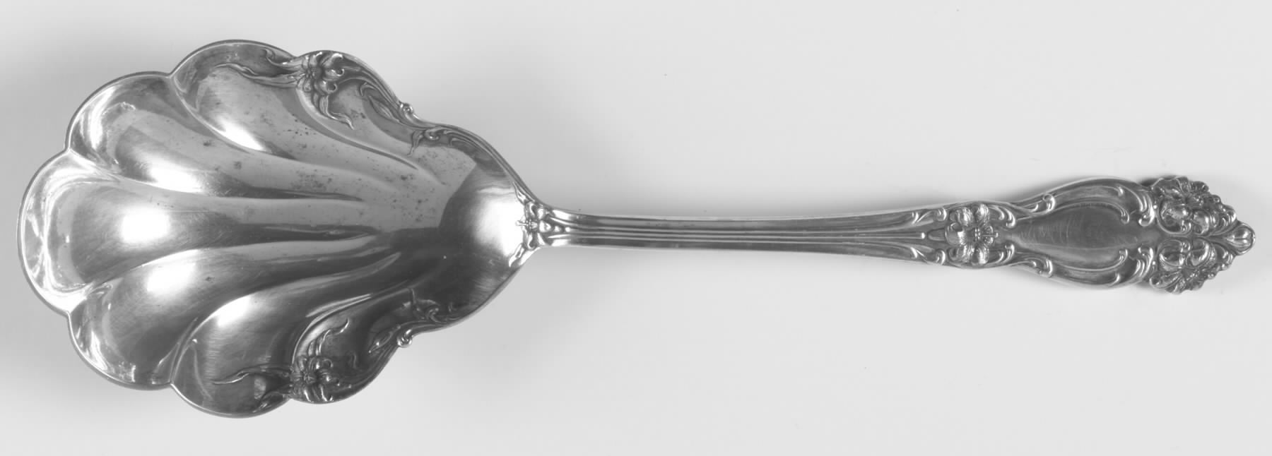 Tiger Lily (Silverplate, 1901) Solid Shell Berry/Casserole Spoon by Reed & Barton-1