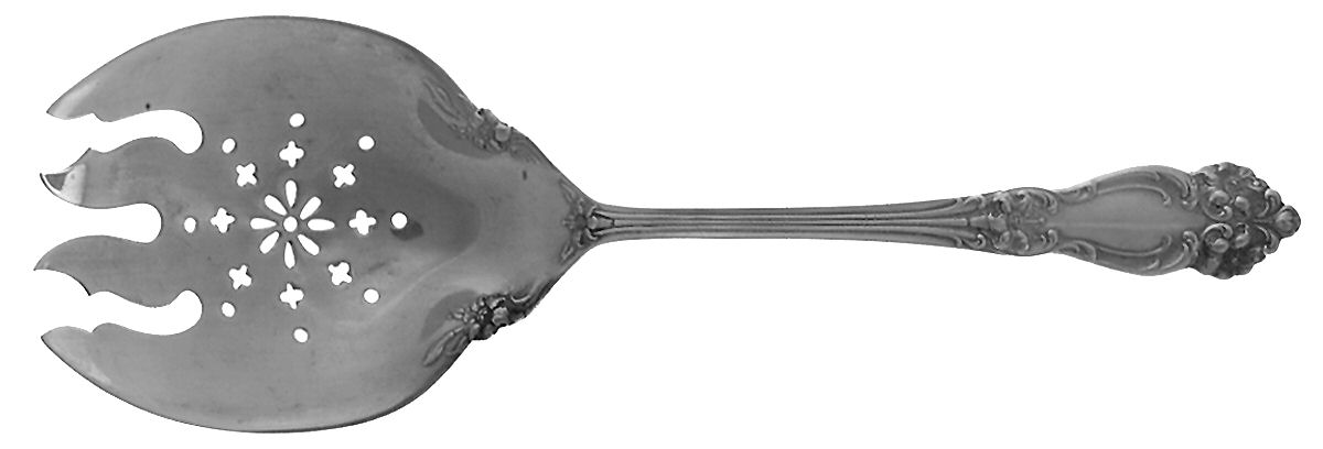 Tiger Lily (Silverplate, 1901) Large Solid Fish Serving Fork by Reed & Barton-1
