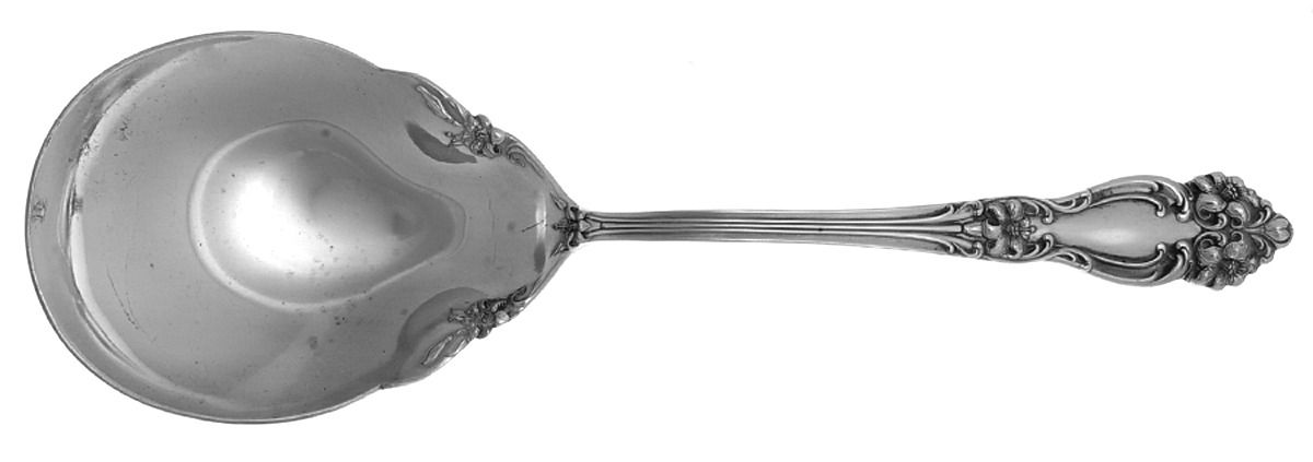 Tiger Lily (Silverplate, 1901) Solid Salad Serving Spoon by Reed & Barton-1