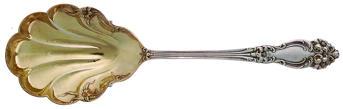 Tiger Lily (Silverplate, 1901) Solid Shell Berry/Casserole Spoon by Reed & Barton-1