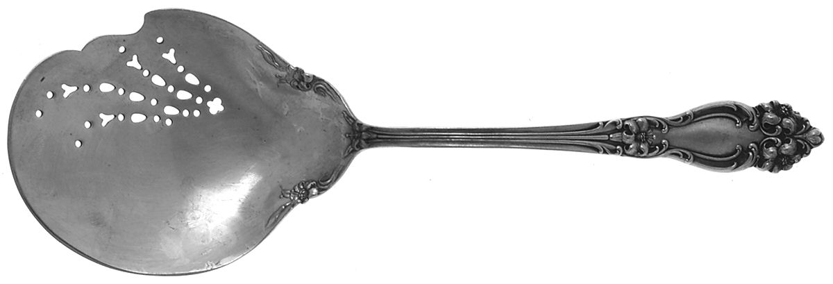 Tiger Lily (Silverplate, 1901) Pierced Fried Oyster Server by Reed & Barton-1