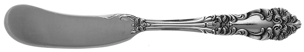 Tiger Lily (Silverplate, 1901) Flat Handle Butter Spreader by Reed & Barton-1