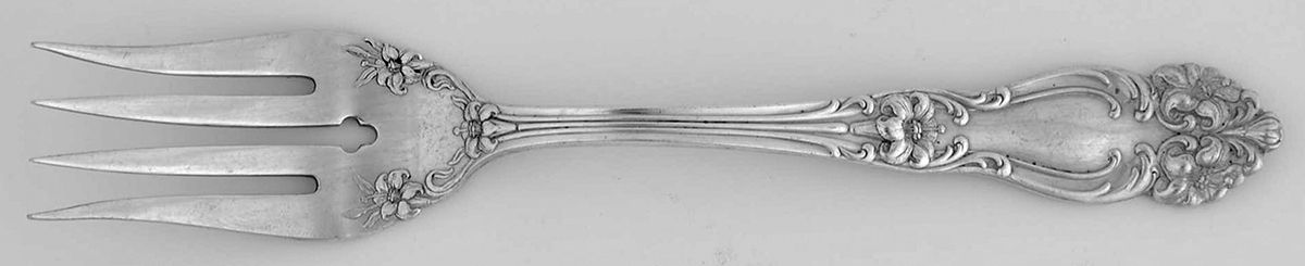Tiger Lily (Silverplate, 1901) Dessert Fork by Reed & Barton-1