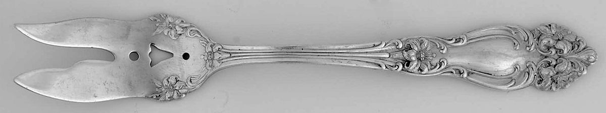 Tiger Lily (Silverplate, 1901) Individual Pastry Cheese Fork by Reed & Barton-1