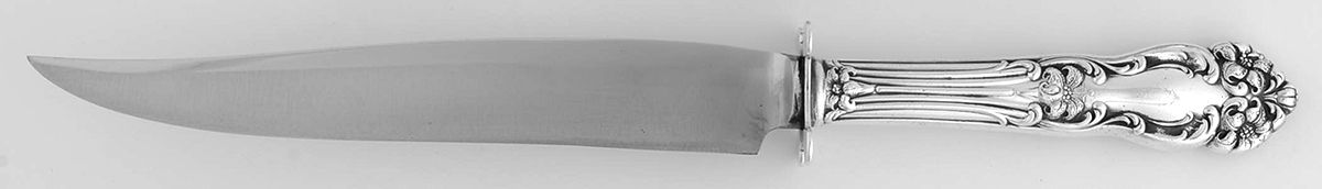 Tiger Lily (Silverplate, 1901) Small Steak Carving Knife with Stainless Blade by Reed & Barton-1