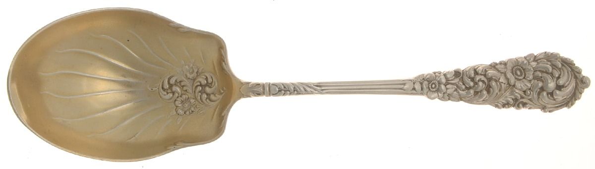 Trajan (Sterling, 1892) Small Solid Berry/Casserole Spoon by Reed & Barton-1