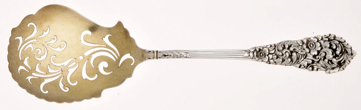 Trajan (Sterling, 1892) Pierced Fried Oyster Server by Reed & Barton-1