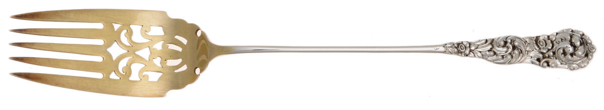 Trajan (Sterling, 1892) Cake Serving Fork by Reed & Barton-1