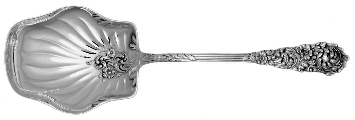 Trajan (Sterling, 1892) Large Solid Berry/Casserole Spoon by Reed & Barton-1