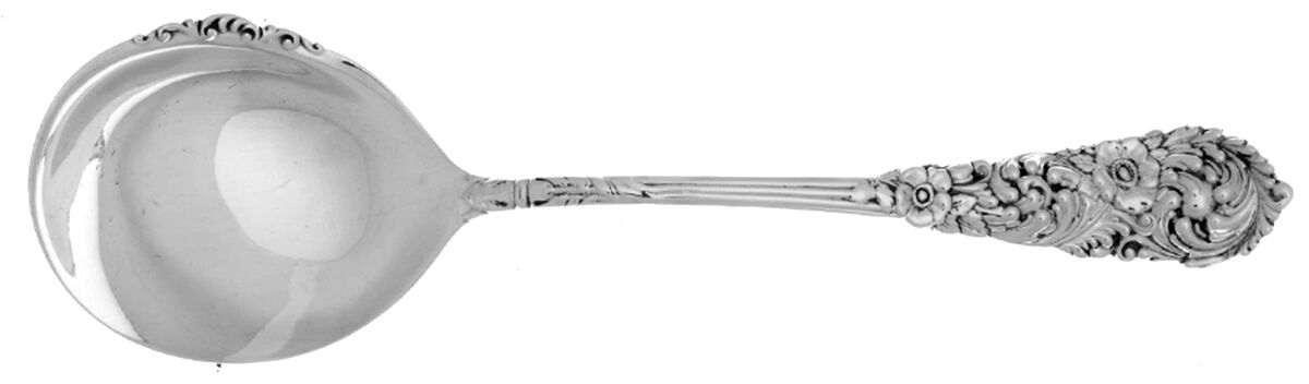 Trajan (Sterling, 1892) Round Soup Spoon with Applied Bowl (Gumbo) by Reed & Barton-1