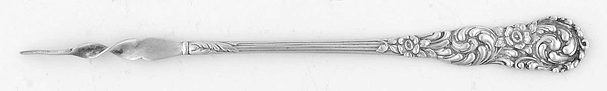 Trajan (Sterling, 1892) 1 Twisted Tine Butter Pick by Reed & Barton-1