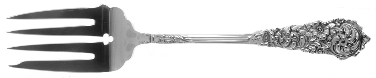 Trajan (Sterling, 1892) Small Solid Cold Meat Serving Fork by Reed & Barton-1
