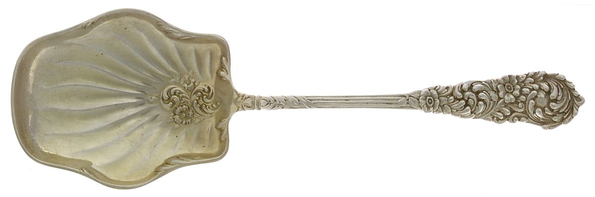 Trajan (Sterling, 1892) Large Solid Berry/Casserole Spoon by Reed & Barton-1