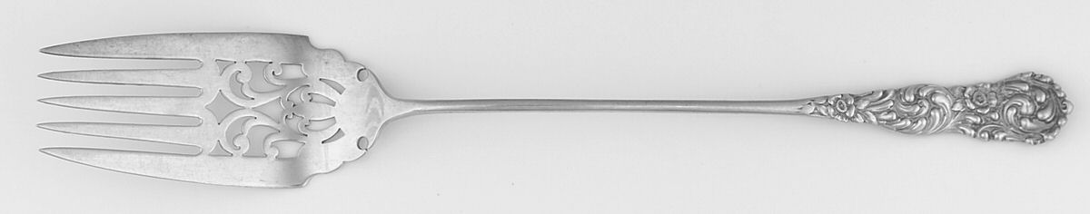 Trajan (Sterling, 1892) Cake Serving Fork by Reed & Barton-1