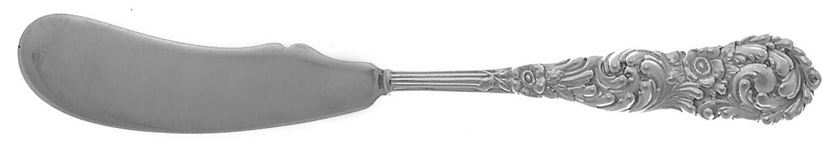 Trajan (Sterling, 1892) Flat Handle Butter Spreader by Reed & Barton-1