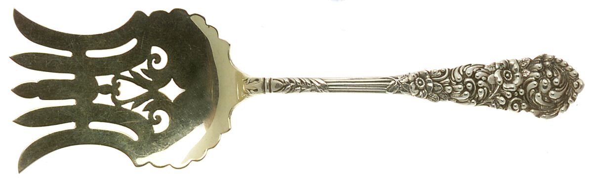 Trajan (Sterling, 1892) Small Chipped Beef Fork by Reed & Barton-1