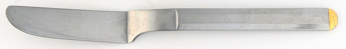 Tuxedo (Stainless, Gold Accent) Flat Handle Master Butter Knife by Reed & Barton-1