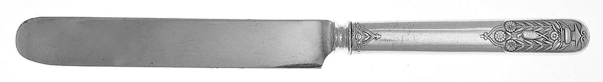 Unique (Silverplate, 1879) Blunt Hollow Knife with Bolster by Reed & Barton-1
