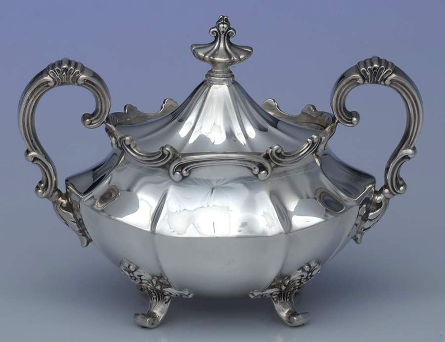Victorian (Silverplate, Hollowware) Sugar Bowl & Lid by Reed & Barton-1