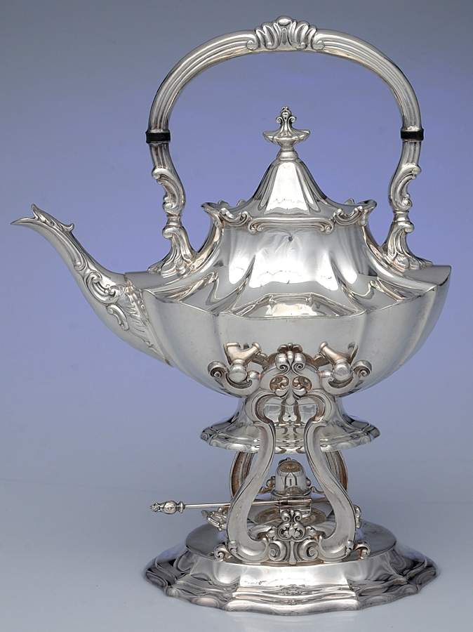 Victorian (Silverplate, Hollowware) Kettle, Stand & Burner by Reed & Barton-1