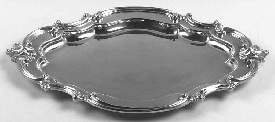Victorian (Silverplate, Hollowware) Medium Plated Meat Platter No Well by Reed & Barton-1