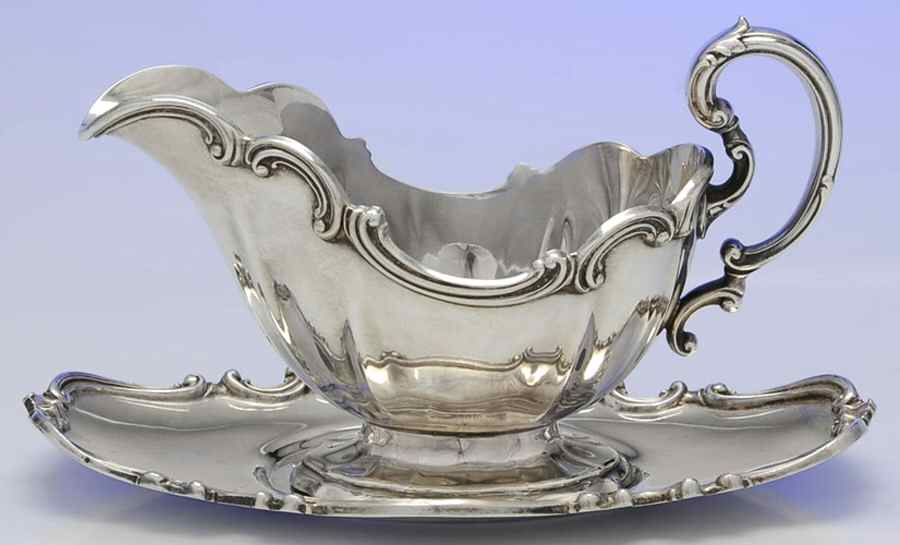 Victorian (Silverplate, Hollowware) Gravy Boat & Underplate by Reed & Barton-1