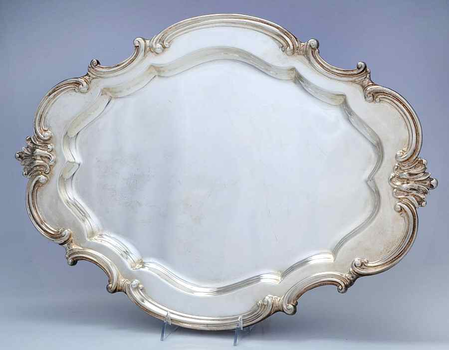 Victorian (Silverplate, Hollowware) Large Plated Meat Platter No Well by Reed & Barton-1