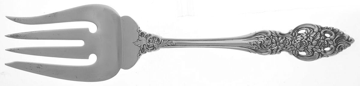 Vienna (Sterling, 1970) Medium Solid Cold Meat Serving Fork by Reed & Barton-1