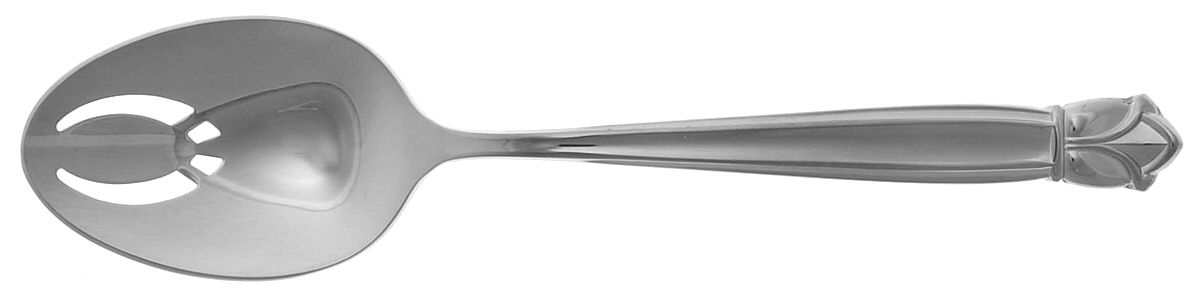 Water Lily (Stainless) Pierced Tablespoon (Serving Spoon) by Reed & Barton-1