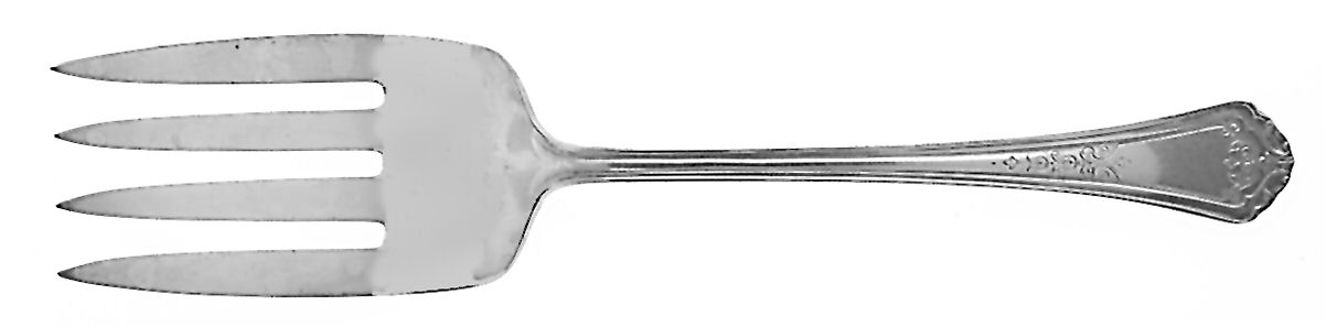 Westwood (Silverplate) Medium Solid Cold Meat Serving Fork by Reed & Barton-1